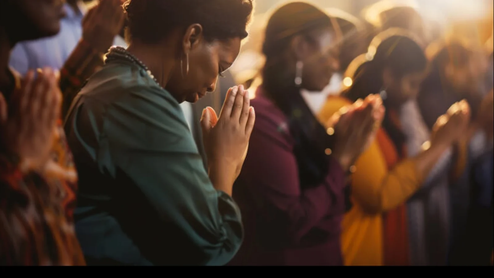 African women gathered in worship and prayer